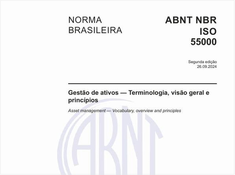 Gestão de ativos — Terminologia, visão geral e princípios