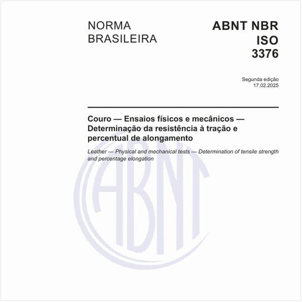 Couro - Ensaios físicos e mecânicos - Determinação da resistência à tração e percentual de alongamento