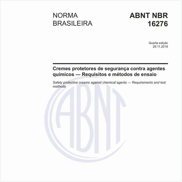 Cremes protetores de segurança contra agentes químicos - Requisitos e métodos de ensaio