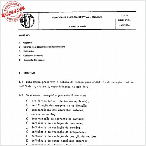 Medidor de energia reativa - Ensaios