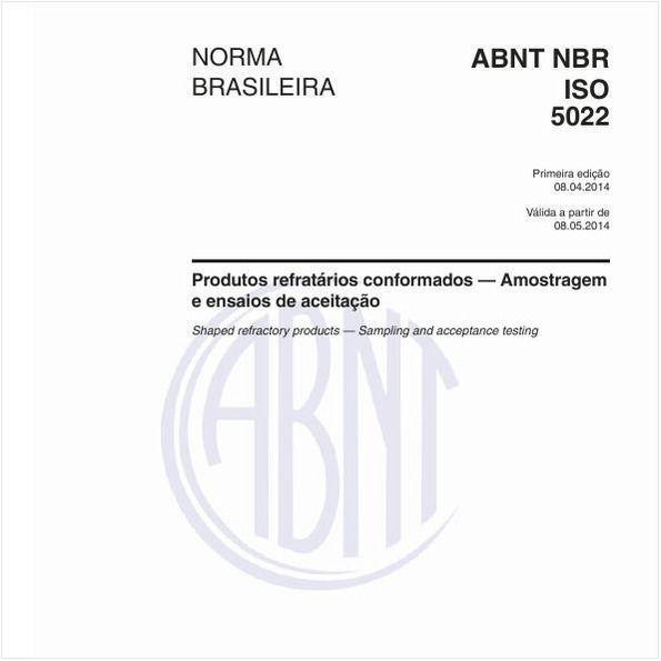 Produtos refratários conformados — Amostragem e ensaios de aceitação