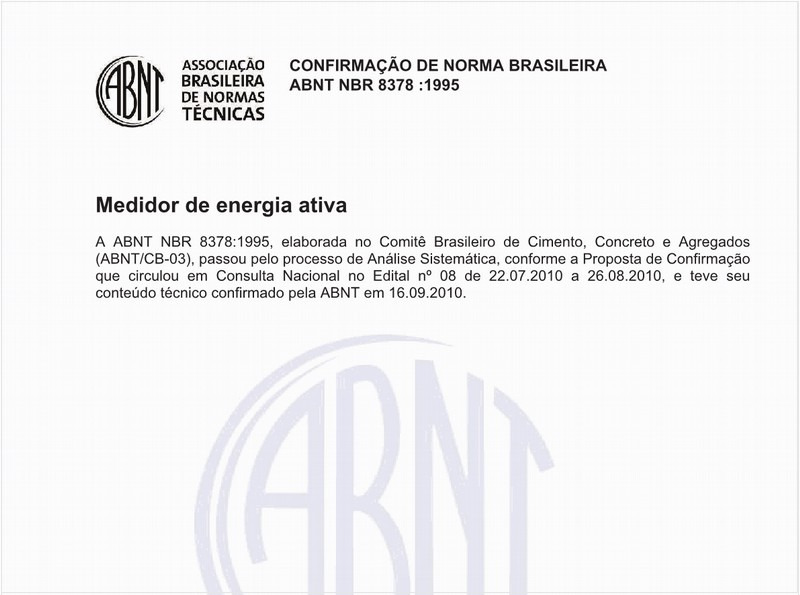 Medidor de energia ativa - Método de ensaio