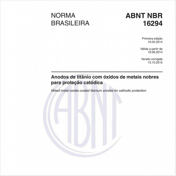 Anodos de titânio com óxidos de metais nobres para proteção catódica