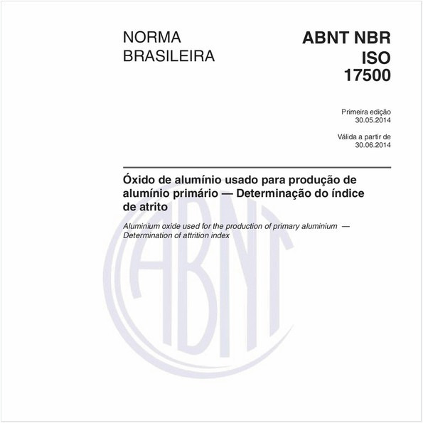 Óxido de alumínio usado para produção de alumínio primário — Determinação do índice de atrito