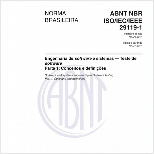 Engenharia de software e sistemas - Teste de software - Parte 1: Conceitos e definições
