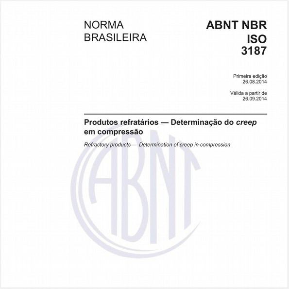 Produtos refratários - Determinação do creep em compressão