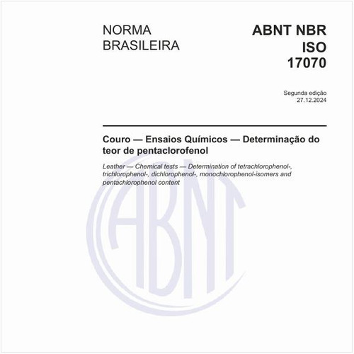 Couro - Ensaios Químicos - Determinação do teor de pentaclorofenol