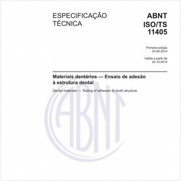 ABNT ISO/TS11405 de 09/2014