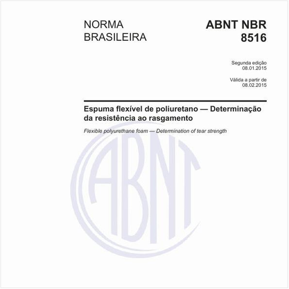 Espuma flexível de poliuretano - Determinação da resistência ao rasgamento