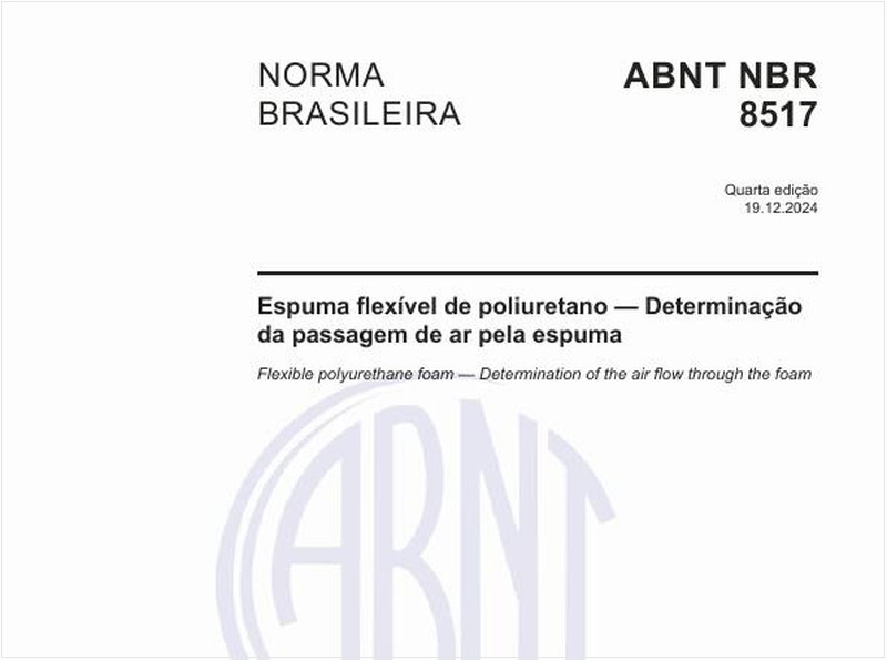 Espuma flexível de poliuretano — Determinação da passagem de ar pela espuma