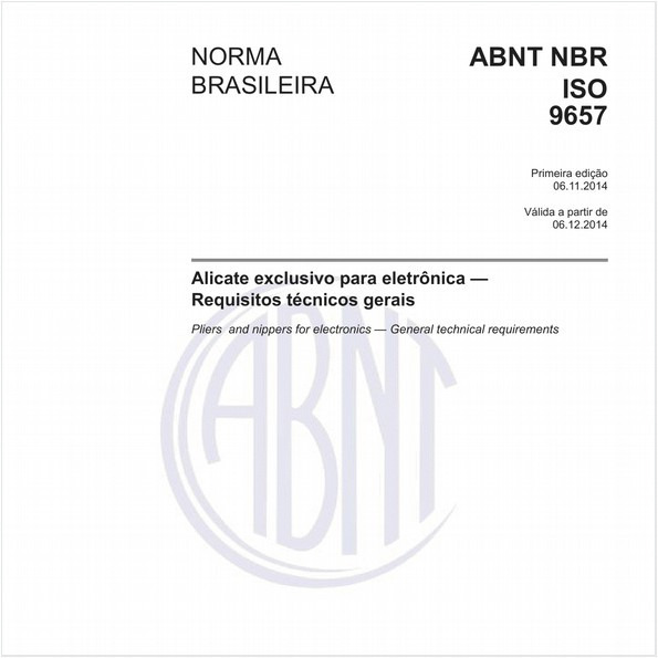 Alicate exclusivo para eletrônica - Requisitos técnicos gerais