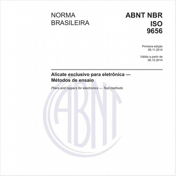 Alicate exclusivo para eletrônica - Métodos de ensaio