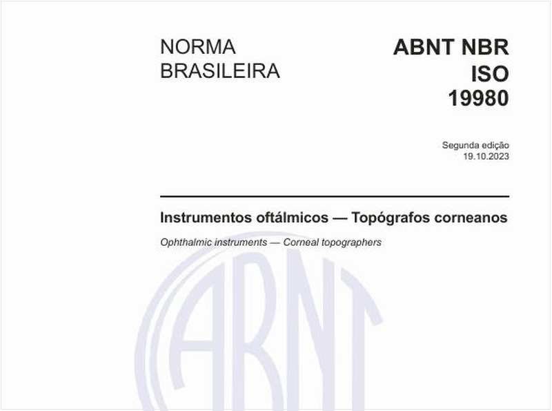 Instrumentos oftálmicos — Topógrafos corneanos