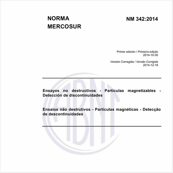 Ensaios não destrutivos - Partículas magnéticas - Detecção de descontinuidades