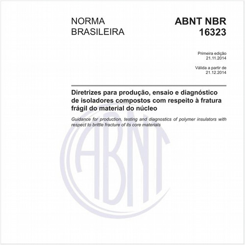 Diretrizes para produção, ensaio e diagnóstico de isoladores compostos com respeito à fratura frágil do material do núcleo