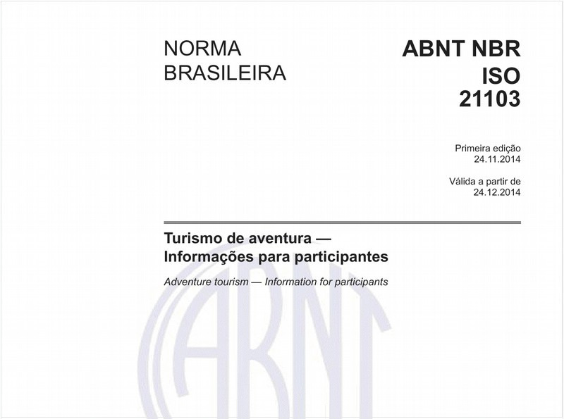 Turismo de aventura — Informações para participantes