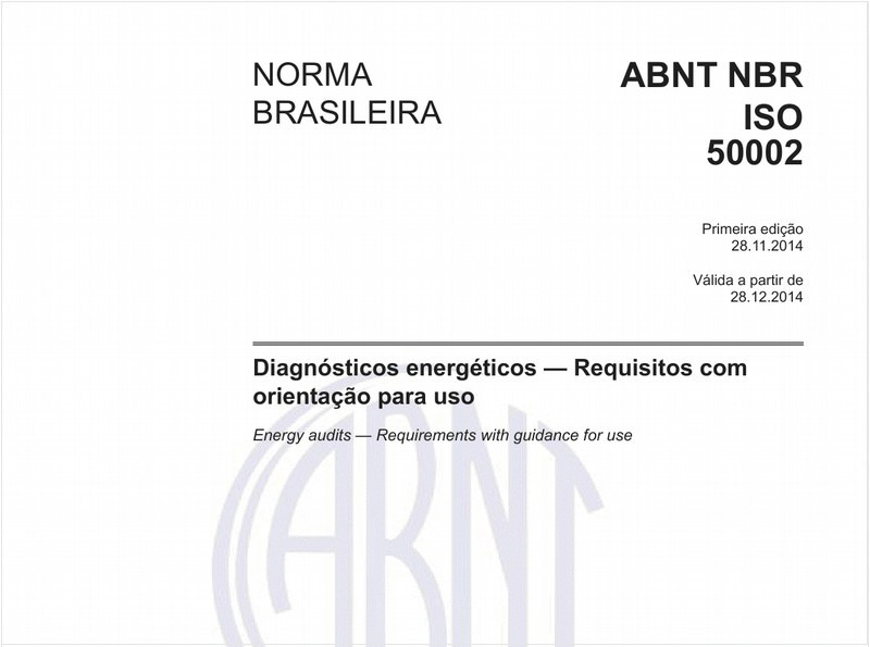 Diagnósticos energéticos - Requisitos com orientação para uso