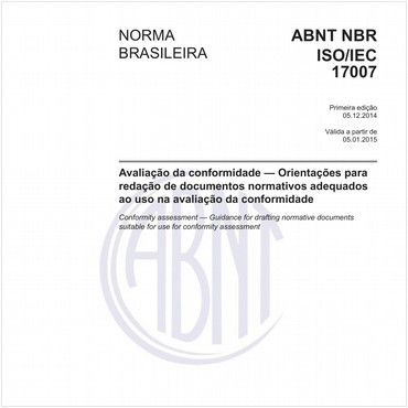 NBRISO/IEC17007 de 12/2014