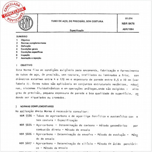 Tubo de aço, de precisão, sem costura