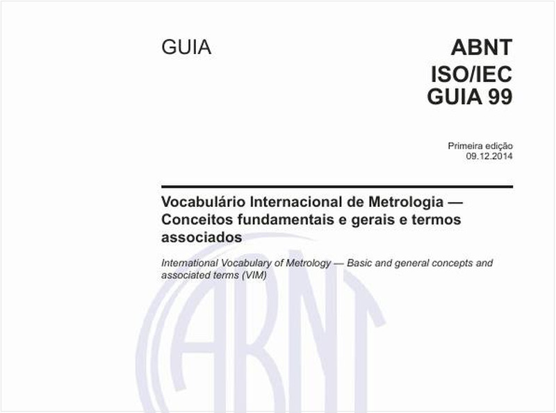 Vocabulário Internacional de Metrologia - Conceitos fundamentais e gerais e termos associados
