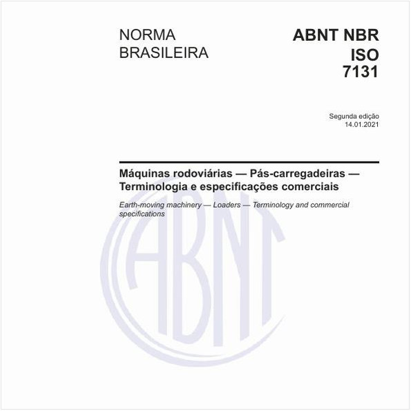 Máquinas rodoviárias - Pás-carregadeiras - Terminologia e especificações comerciais