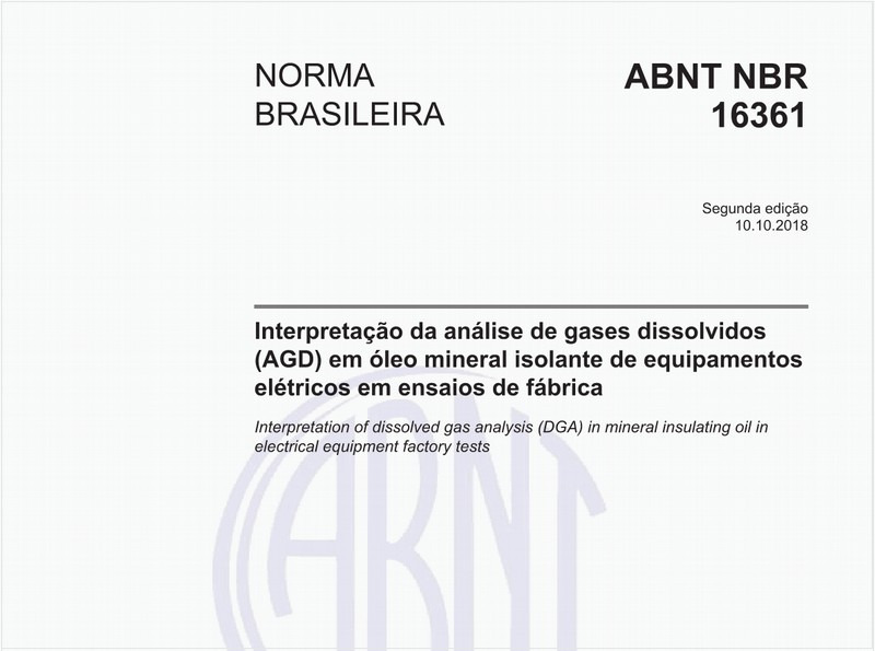 Interpretação da análise de gases dissolvidos (AGD) em óleo mineral isolante de equipamentos elétricos em ensaios de fábrica