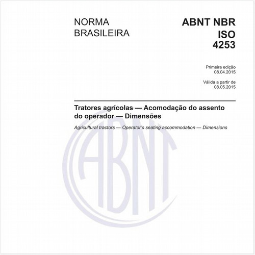 Tratores agrícolas — Acomodação do assento do operador — Dimensões