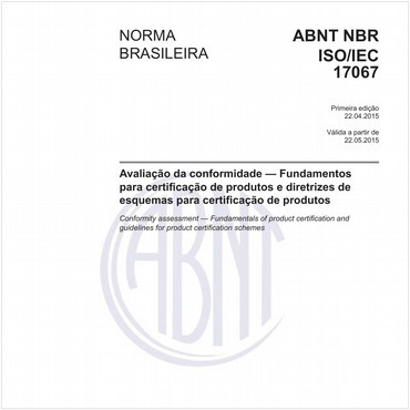 NBRISO/IEC17067 de 04/2015