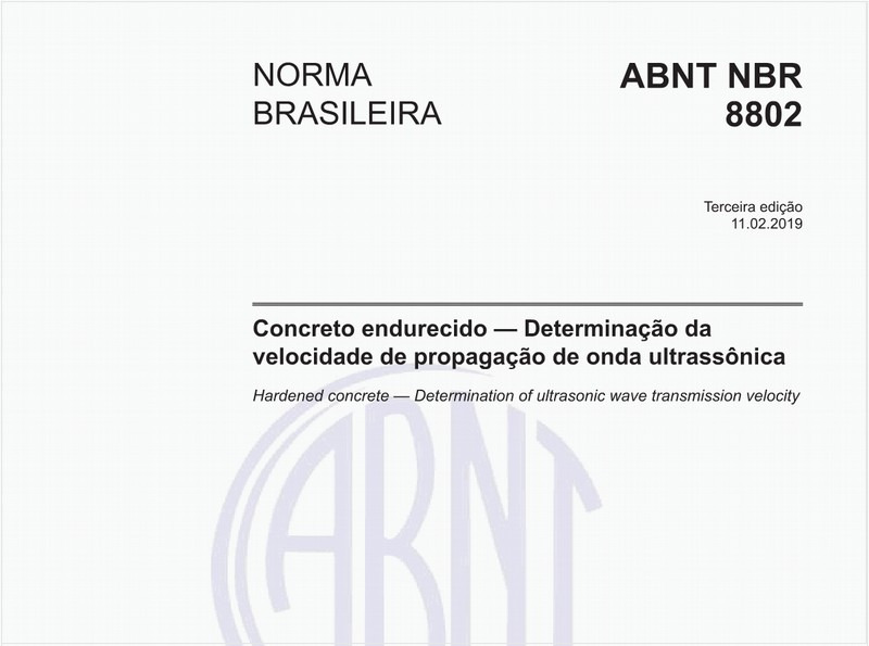 Concreto endurecido - Determinação da velocidade de propagação de onda ultrassônica