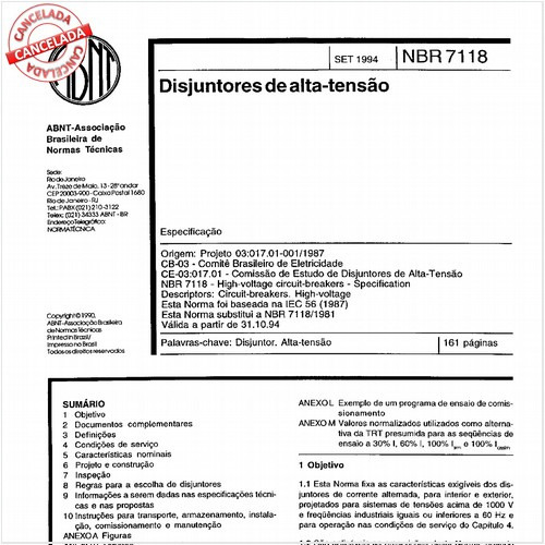 Disjuntores de alta-tensão