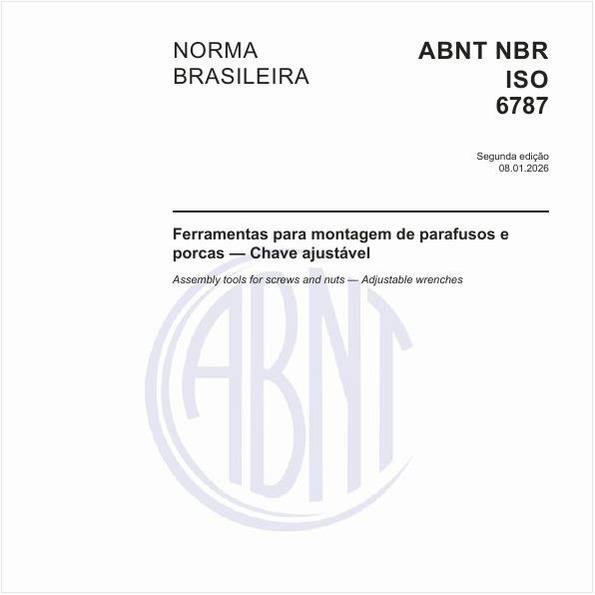 Ferramentas para montagem de parafusos e porcas — Chave ajustável