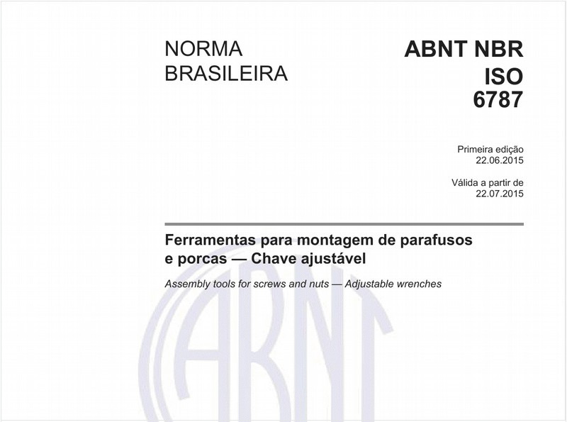 Ferramentas para montagem de parafusos e porcas - Chave ajustável