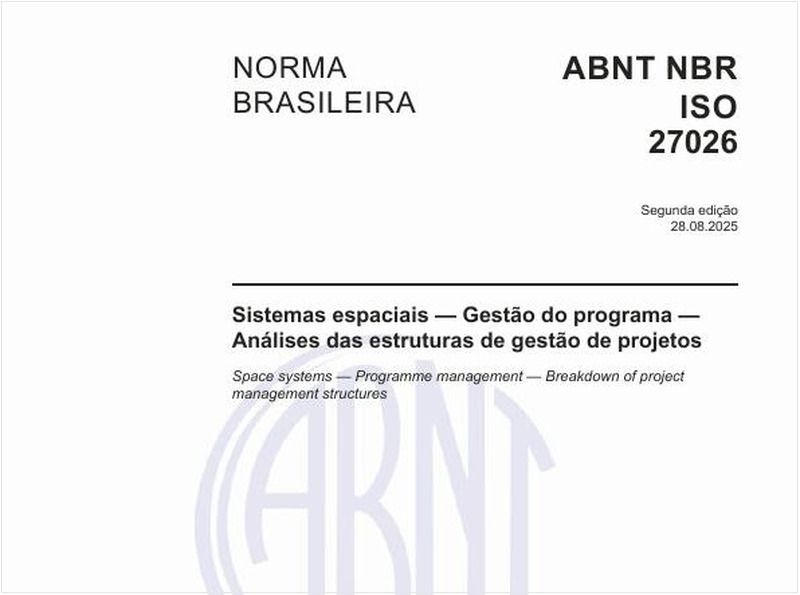 Sistemas espaciais — Gestão do programa — Análises das estruturas de gestão de projetos