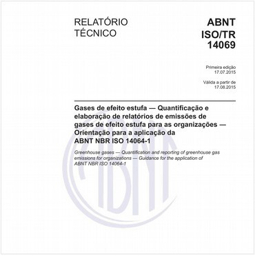 ABNT ISO/TR14069 de 07/2015