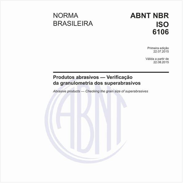 Produtos abrasivos - Verificação da granulometria dos superabrasivos