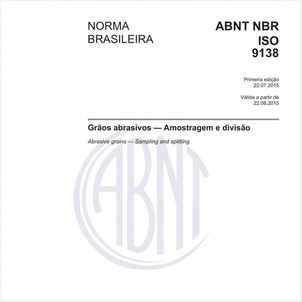 Grãos abrasivos - Amostragem e divisão