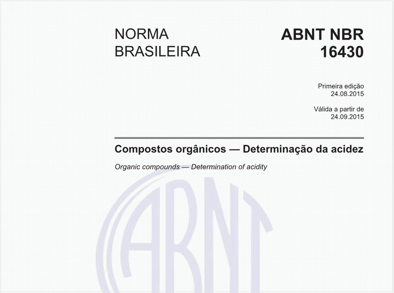 Compostos orgânicos - Determinação da acidez