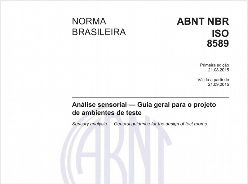 Análise sensorial — Guia geral para o projeto de ambientes de teste