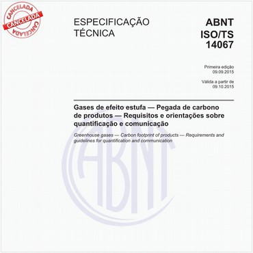 ABNT ISO/TS14067 de 09/2015
