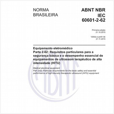 NBRIEC60601-2-62 de 10/2015