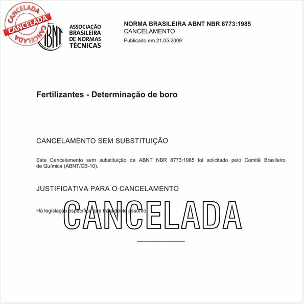 Fertilizantes - Determinação de boro