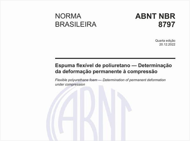 Espuma flexível de poliuretano - Determinação da deformação permanente à compressão