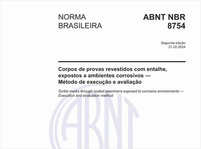 Corpos de provas revestidos com entalhe, expostos a ambientes corrosivos — Método de execução e avaliação