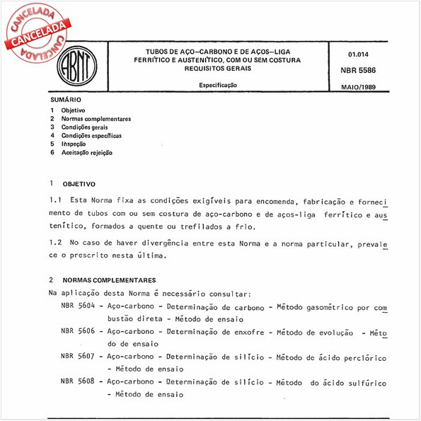Tubos de aço-carbono e de aços-liga ferrítico e austenítico, com ou sem costura - Requisitos gerais