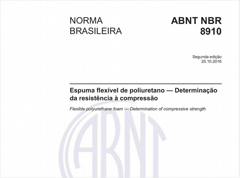 Espuma flexível de poliuretano - Determinação da resistência à compressão