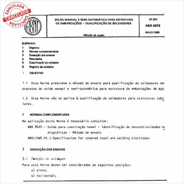 Solda manual e semi-automática para estrutura de embarcações - Qualificação de soldadores