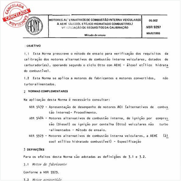 Motores alternativos de combustão interna veiculares à AEHC (álcool etílico hidratado combustível) - Verificação de requisitos da calibração