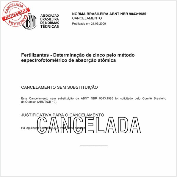 Fertilizantes - Determinação de zinco pelo método espectrofotométrico de absorção atômica