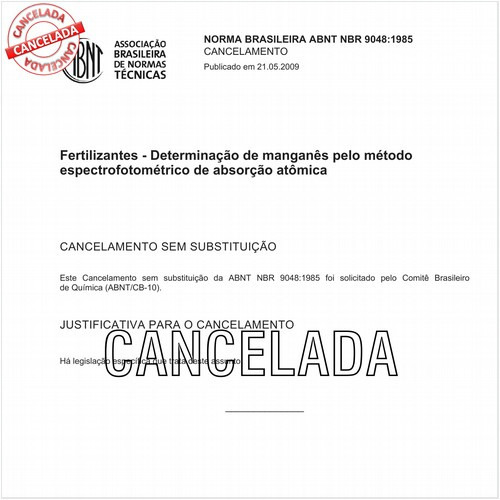 Fertilizantes - Determinação de manganês pelo método espectrofotométrico de absorção atômica