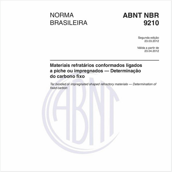 Materiais refratários conformados ligados a piche ou impregnados - Determinação do carbono fixo